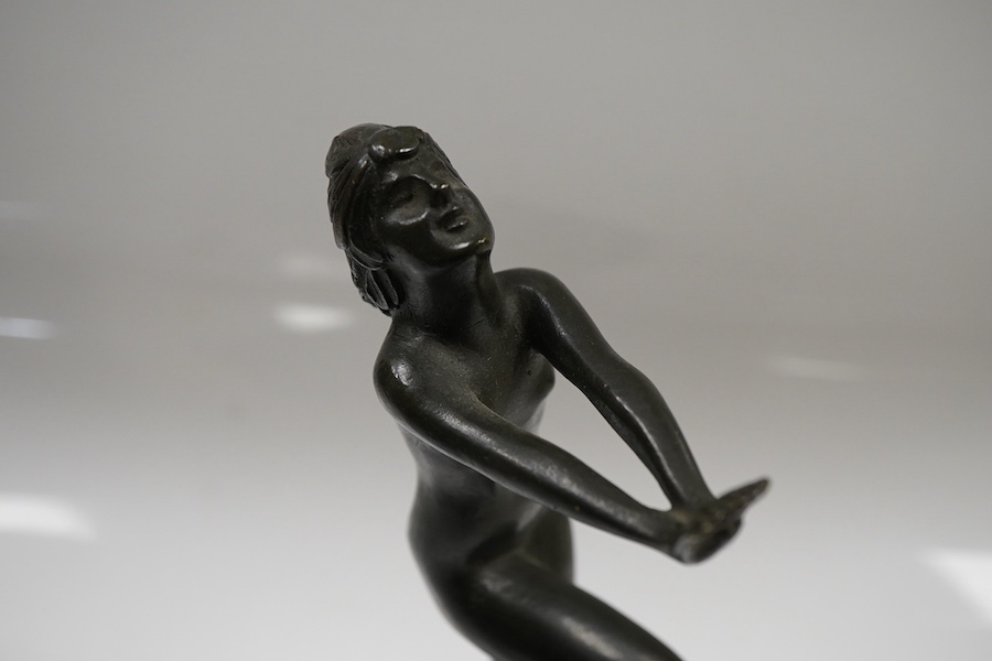 Serge Zelikson (1890-1966), an Art Deco bronze figure ‘La Danse’, signed, 24cm high